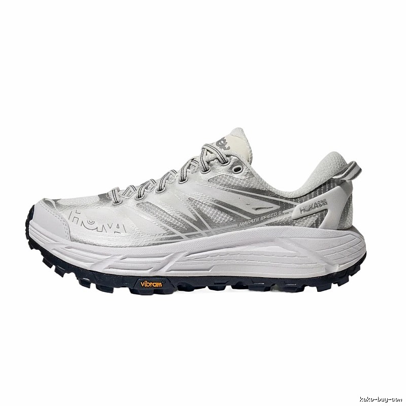 HOKA Trail Running Style Gray-White Running Shoes