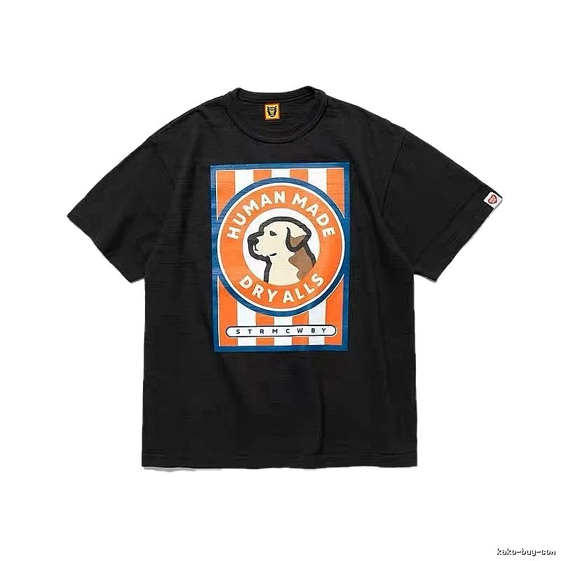 HUMAN MADE DRYALLS Vintage Style Black T-shirt