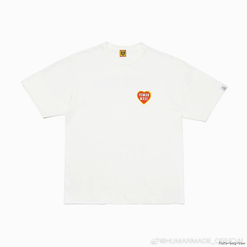 HUMAN MADE Heart Print Japanese Streetwear White T-Shirt