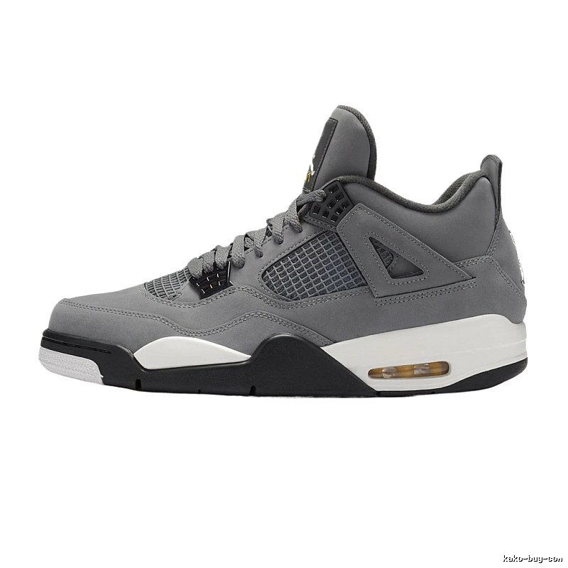Jordan 4 Grey-Black Trendy Sneakers