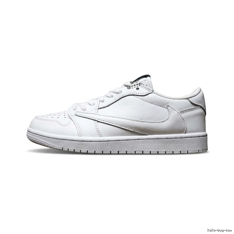 Jordan AJ1 simple white canvas shoes