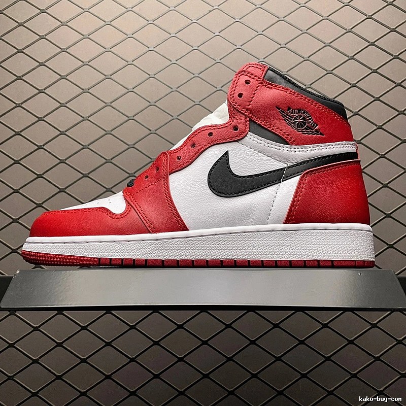 Jordan Red, White and Black Basketball High-Tops Highlighting Contrast Midsole Blocks