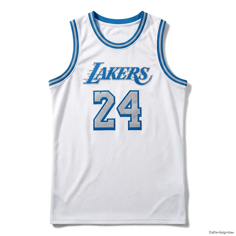 Kobe Lakers retro-style white jersey