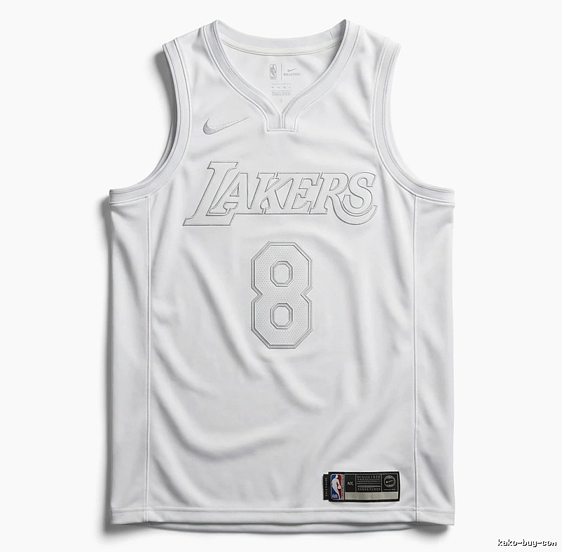 Kobe Lakers retro-style white tank top