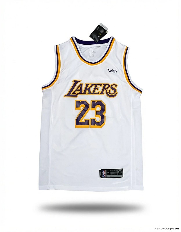 LBJ's retro white jersey of the Lakers