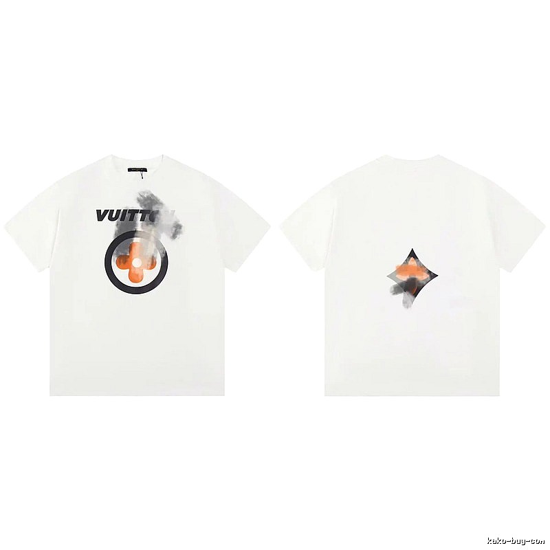 Louis Vuitton Blurred Monogram Trendy & Cool White T-Shirt