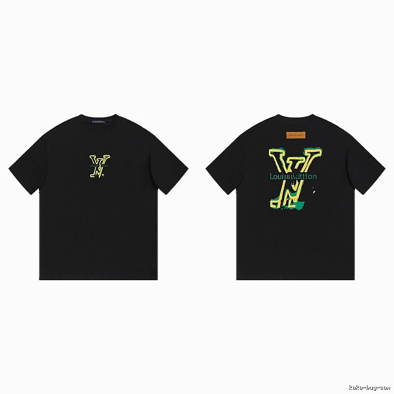 Louis Vuitton Graffiti Street Style Black Short Sleeve T-Shirt