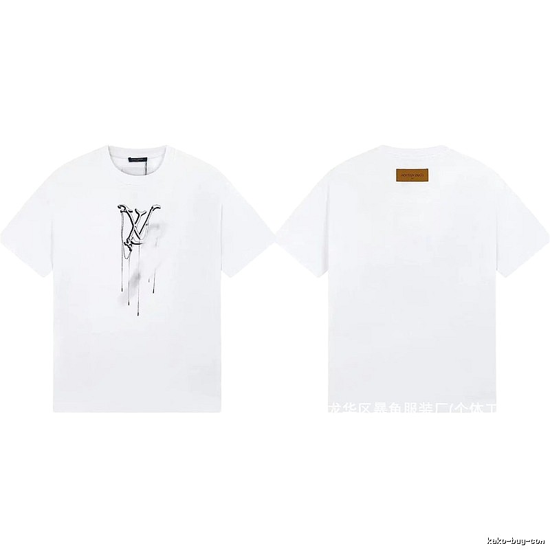 Louis Vuitton Graffiti Trend Style White Short-sleeve T-shirt