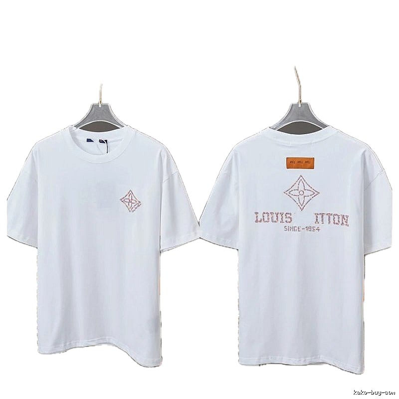 Louis Vuitton Monogram Embroidered Casual White T-Shirt