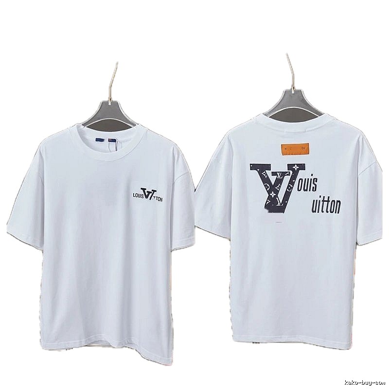 Louis Vuitton Monogram Trendy Style White T-Shirt