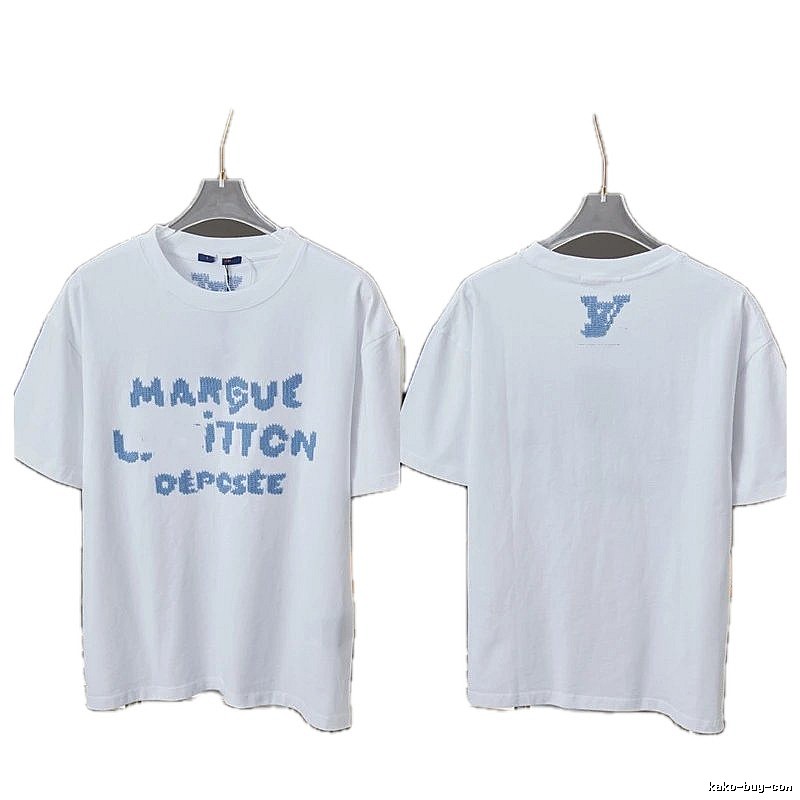 Louis Vuitton Pixel Print Trendy Style White T-Shirt