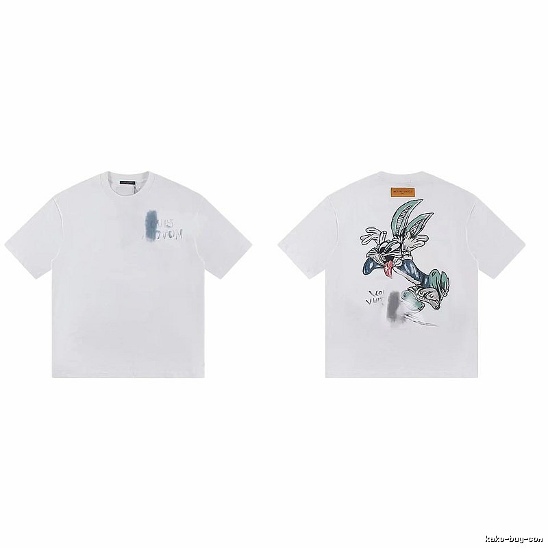 Louis Vuitton Trendy & Cool Cartoon Graffiti White T-Shirt