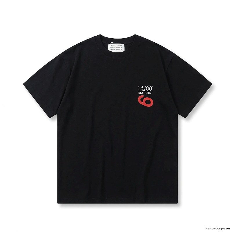 Maison Margiela black T-shirt with digital printing style