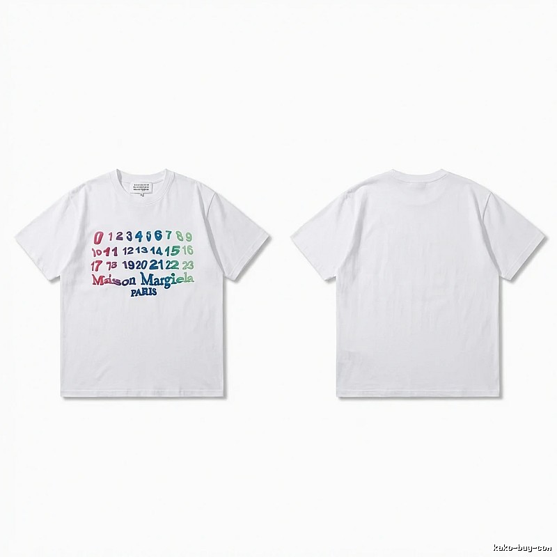 Maison Margiela digital-style white T-shirt