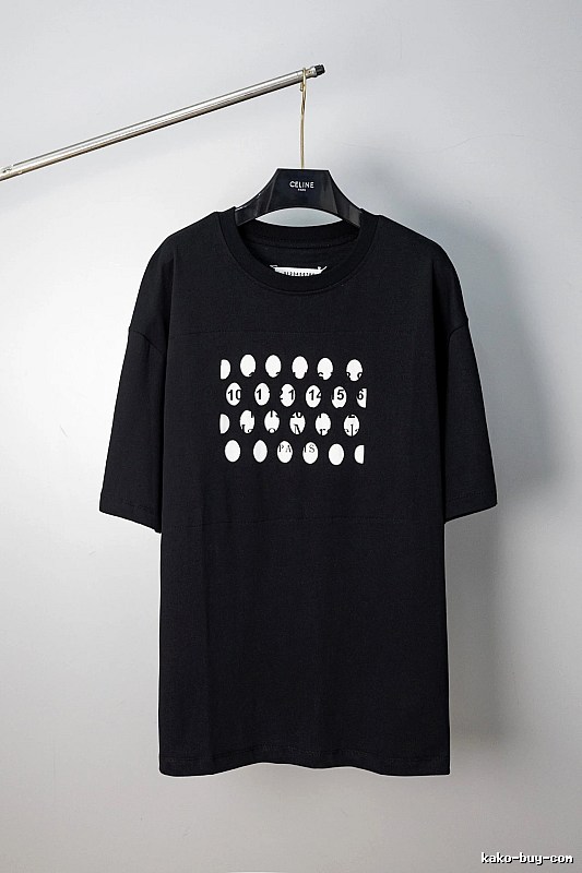 Maison Margiela Numeric Trendy Cool Style Black Short Sleeve T-Shirt