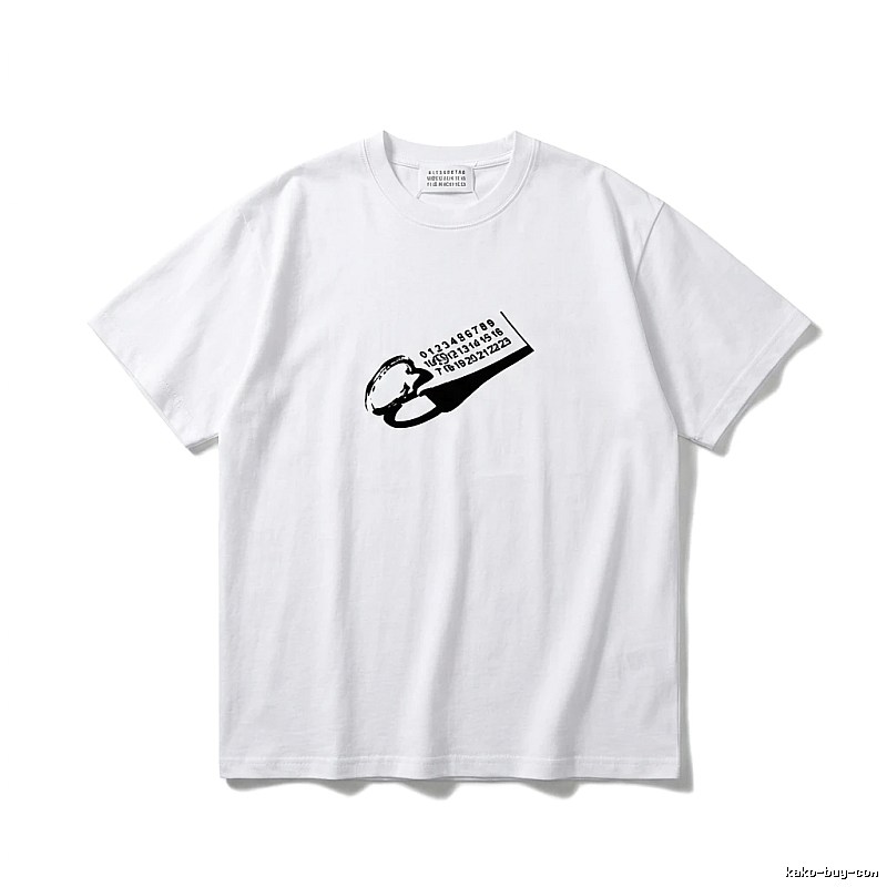 Maison Margiela short-sleeved white T-shirt with digital printing