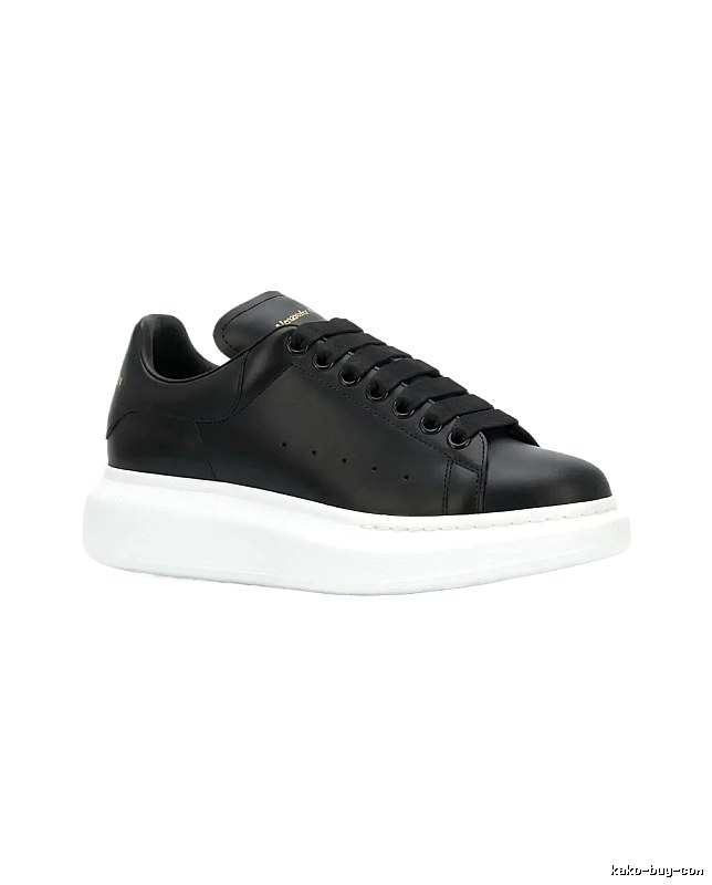 McQueen thick-soled casual style black shoes