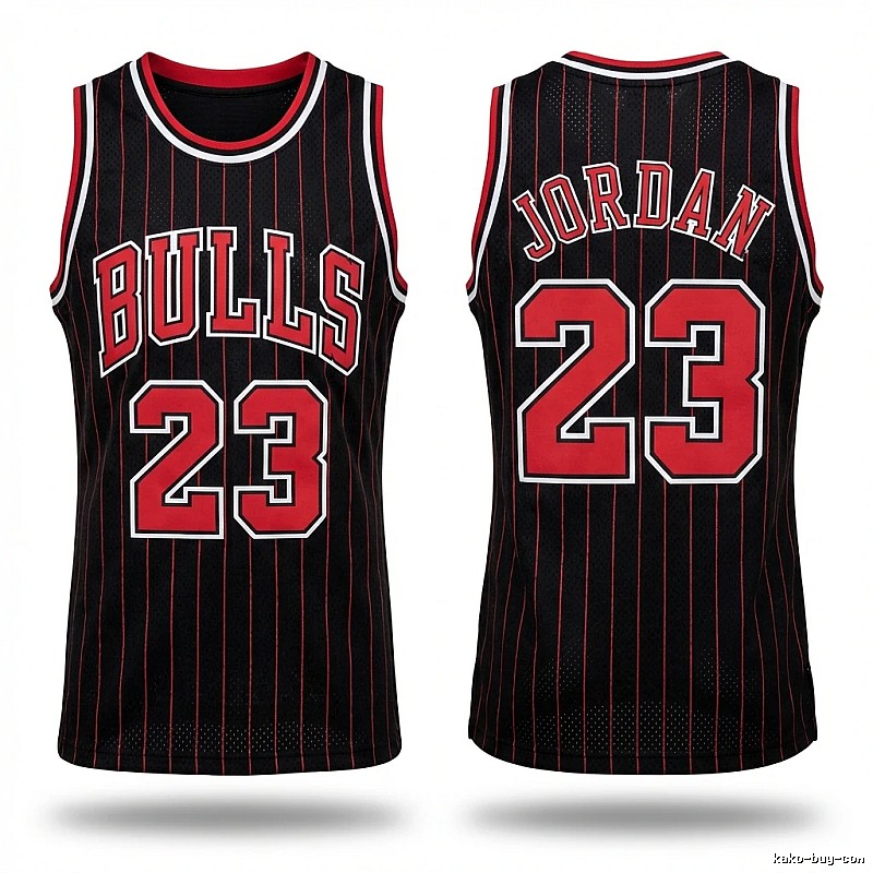 Michael Jordan No. 23 black and red jersey