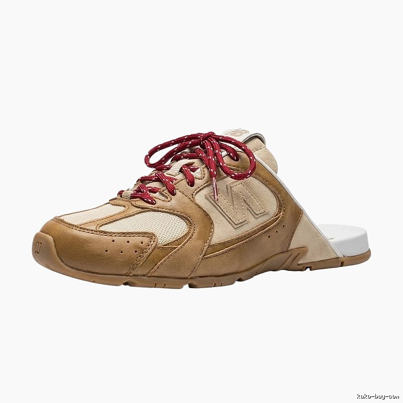 Miu Miu retro-style brown and white slippers