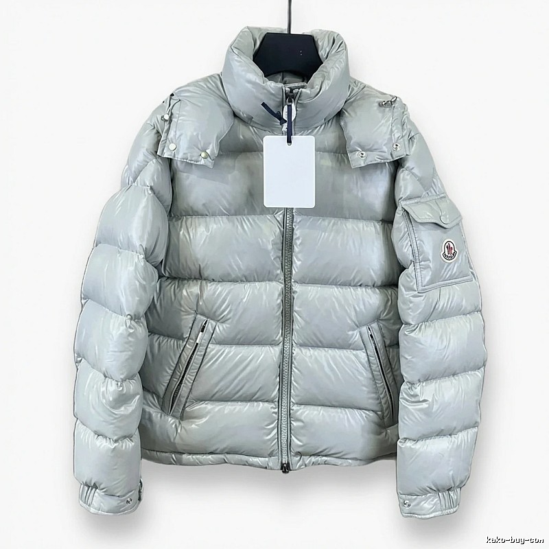 Moncler classic silver down jacket
