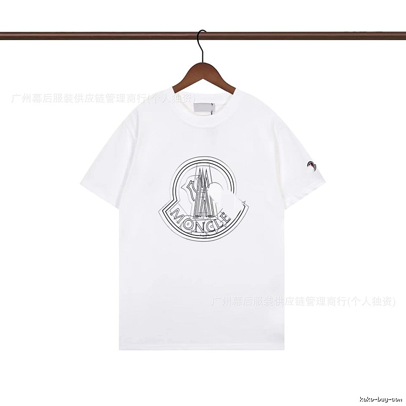 Moncler Large Logo Trendy Style White Short-sleeve T-shirt