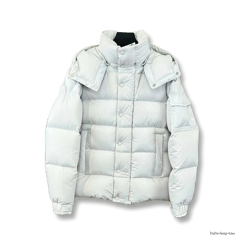 Moncler's classic white down jacket.