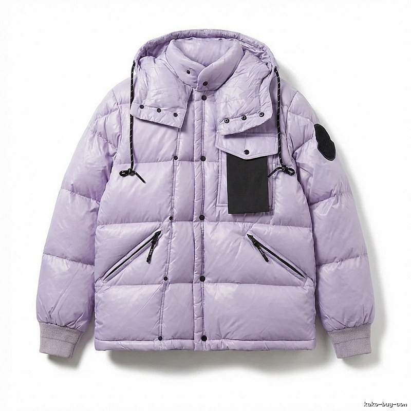 Moncler's trendy and cool series light purple down jacket