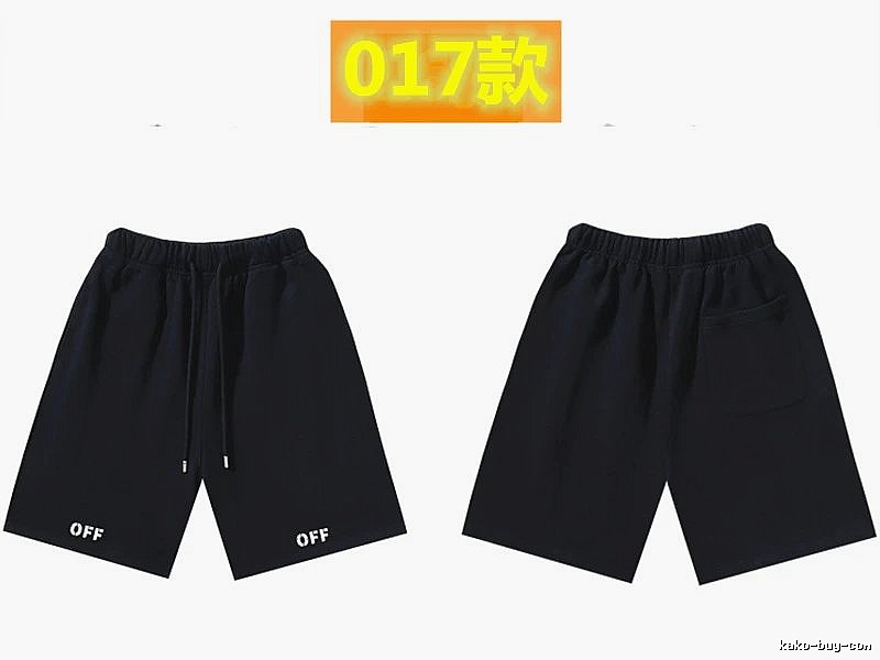 Off-White 017 Simple Style Black Shorts
