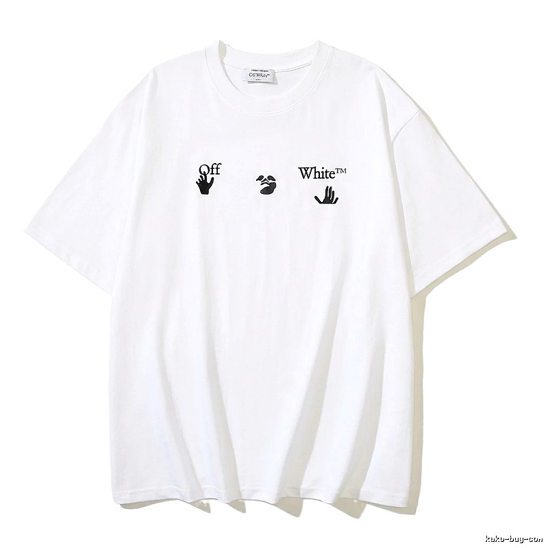 Off-White Gesture Print Style White T-shirt