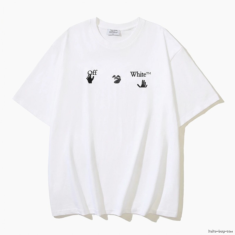 Off-White Gesture Style White T-shirt
