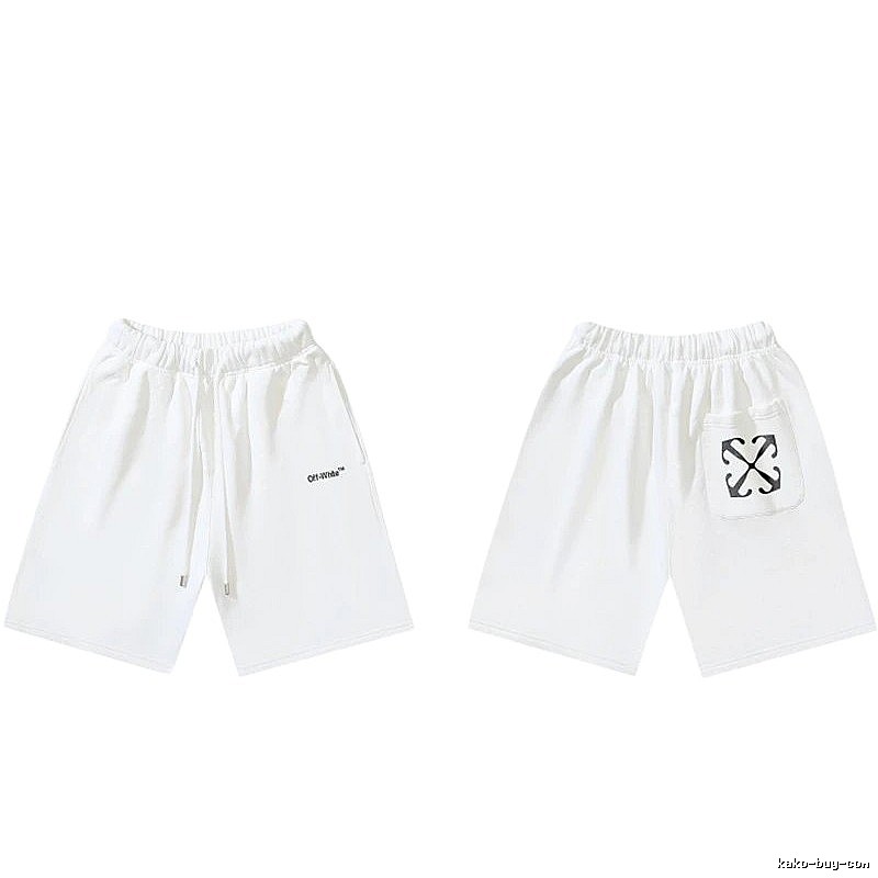 Off-White minimalist style white shorts