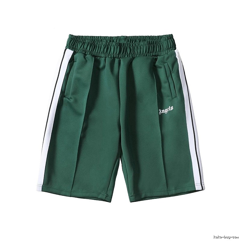 Palm Angels Streetwear Track shorts Black Side Stripe with Logo Accent