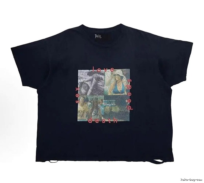 Paly Hollywood Collage Vintage Black T-Shirt