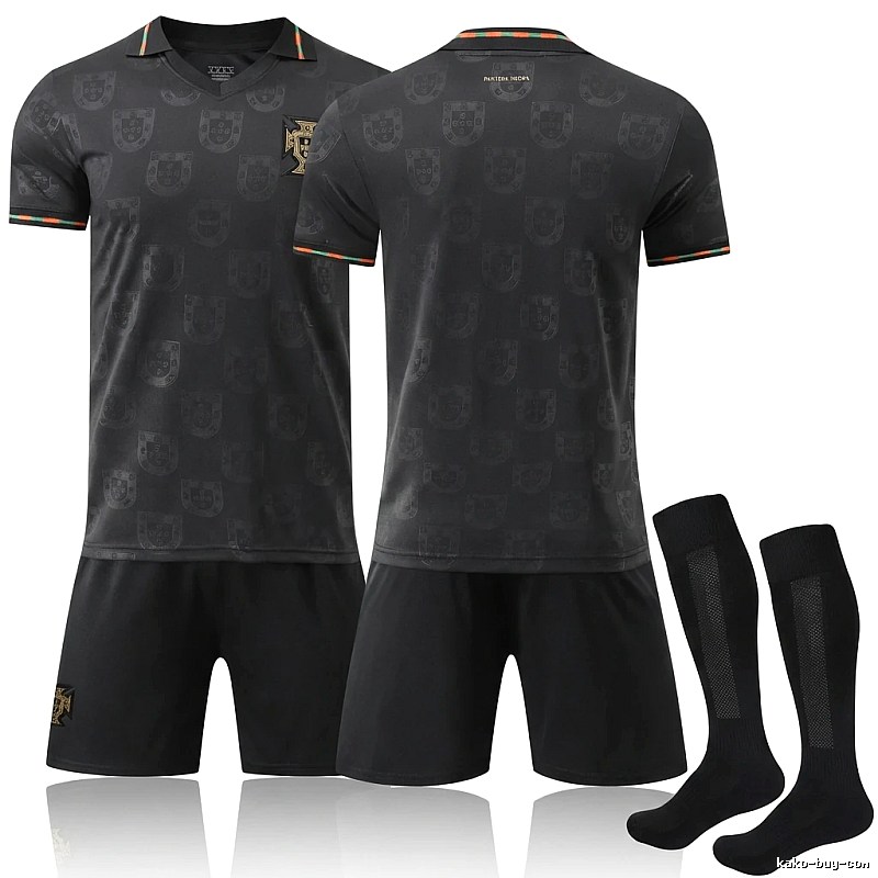 Portuguese series black sportswear set