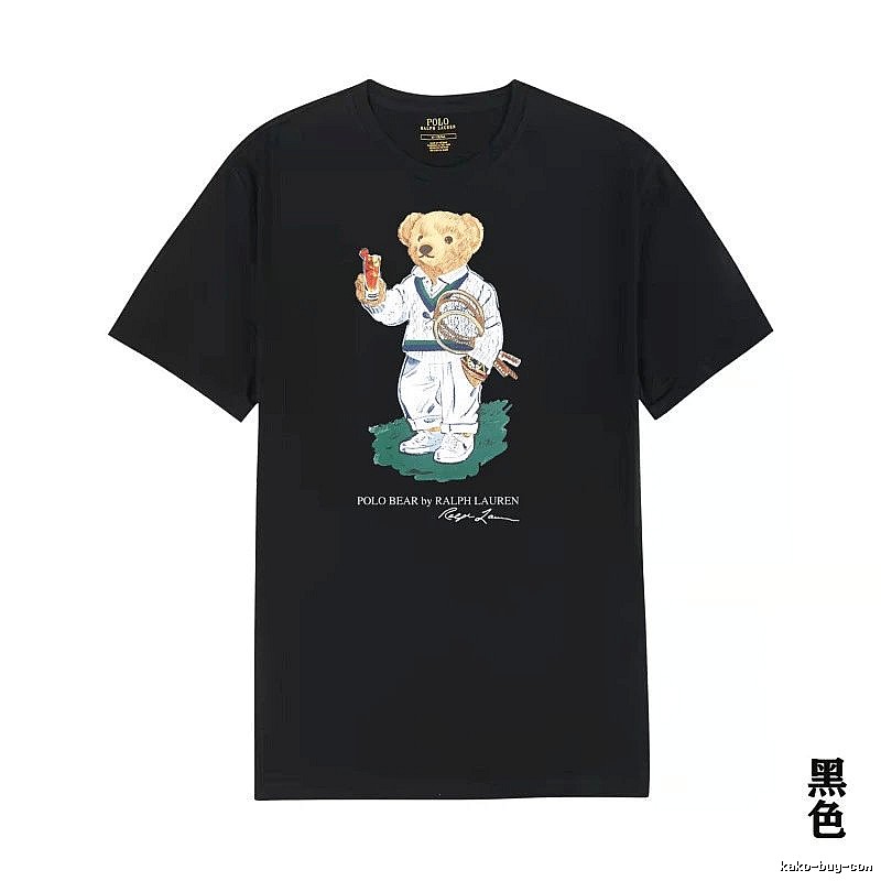 Ralph Lauren bear - style black T - shirt