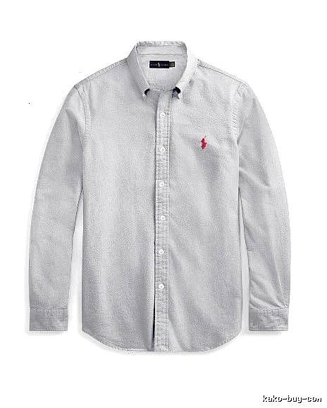 Ralph Lauren Gray Button-Down Shirt Streetwear Look
