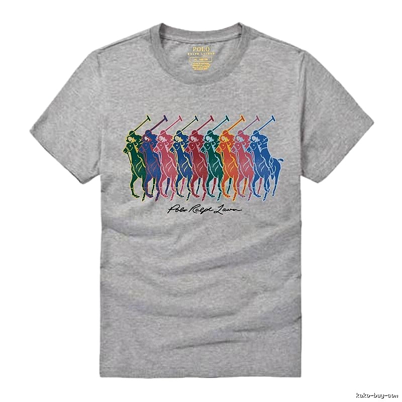 Ralph Lauren heathered grey polo-style T-shirt