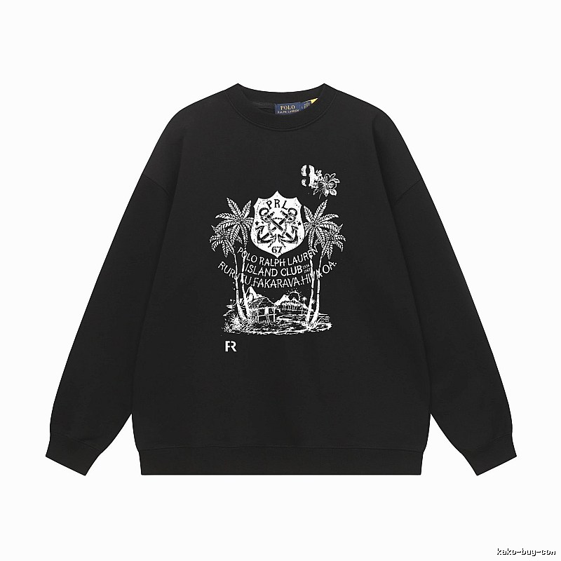 Ralph Lauren island-style black sweatshirt