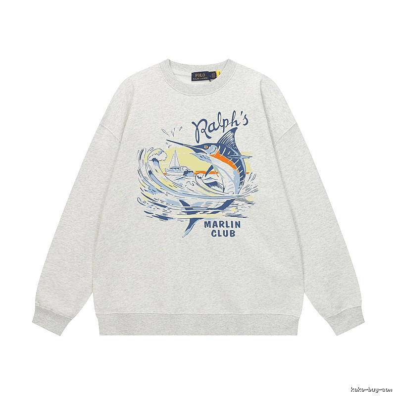 Ralph Lauren Marin Club Light Grey Sweatshirt