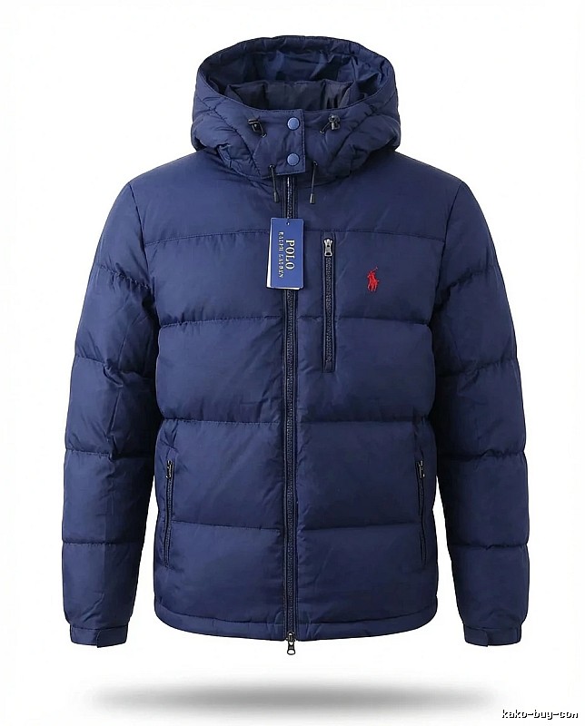 Ralph Lauren POLO Series Fashionable Navy Blue Down Jacket