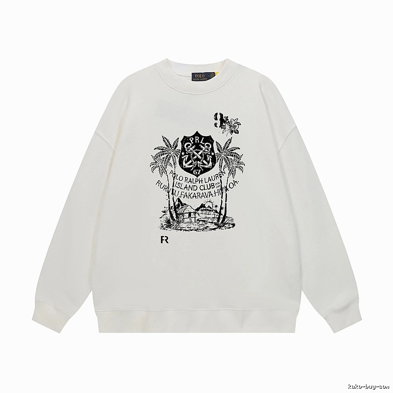 Ralph Lauren retro-style white sweatshirt