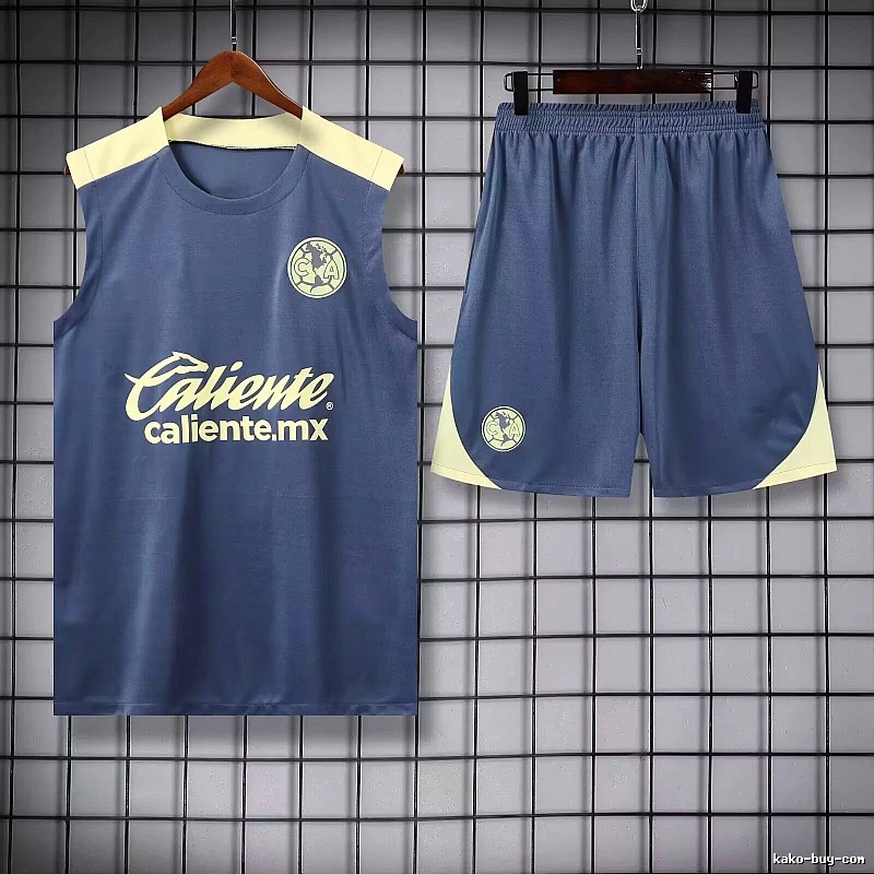 Real Madrid Easy Match Training jersey set Navy Sleeveless Top for Leisure Wear