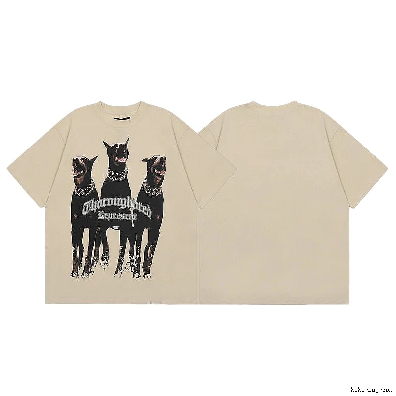 Represent Doberman Print High-Street Khaki T-shirt