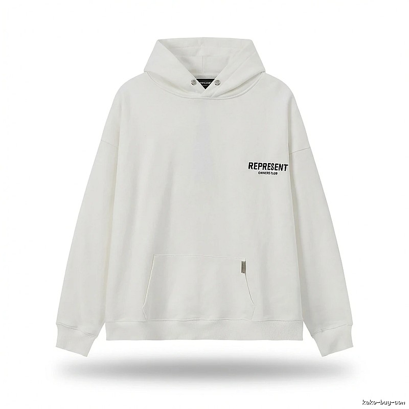 REPRESENT Simple Style White Hoodie