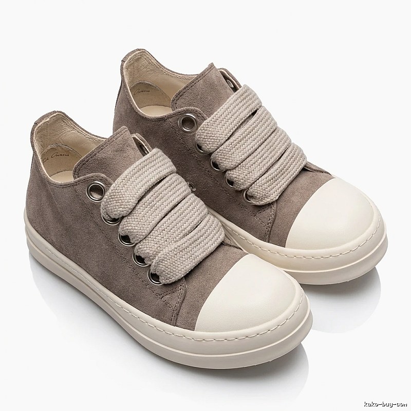 Rick Owens minimalist style grey sports shoes