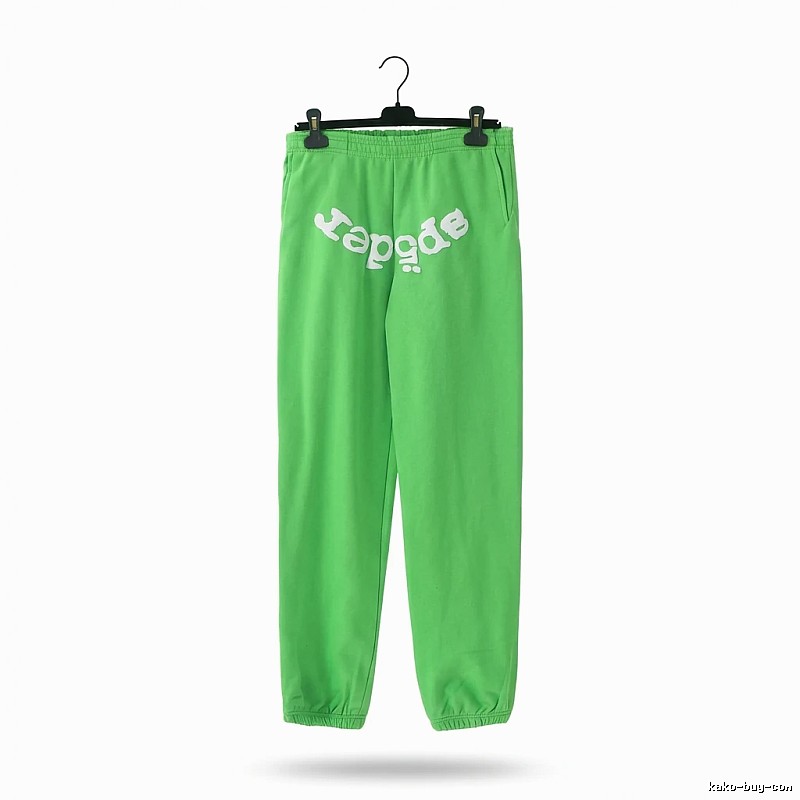 Sp5der Fluorescent Green Trendy Pants