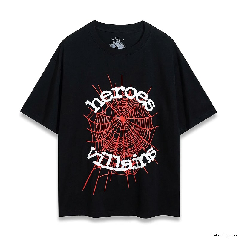 Sp5der Spider Web Style Black T-shirt