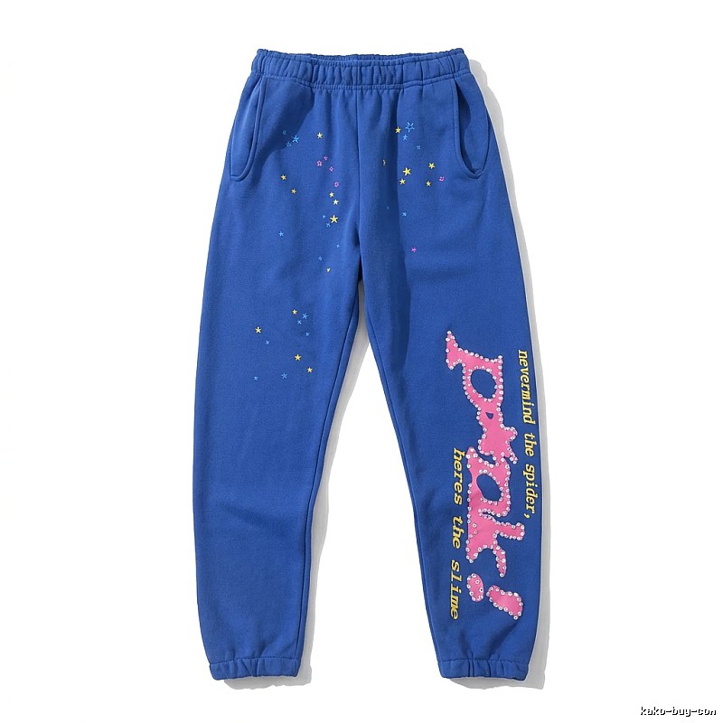 Sp5der Starry Sky Style Blue Sweatpants