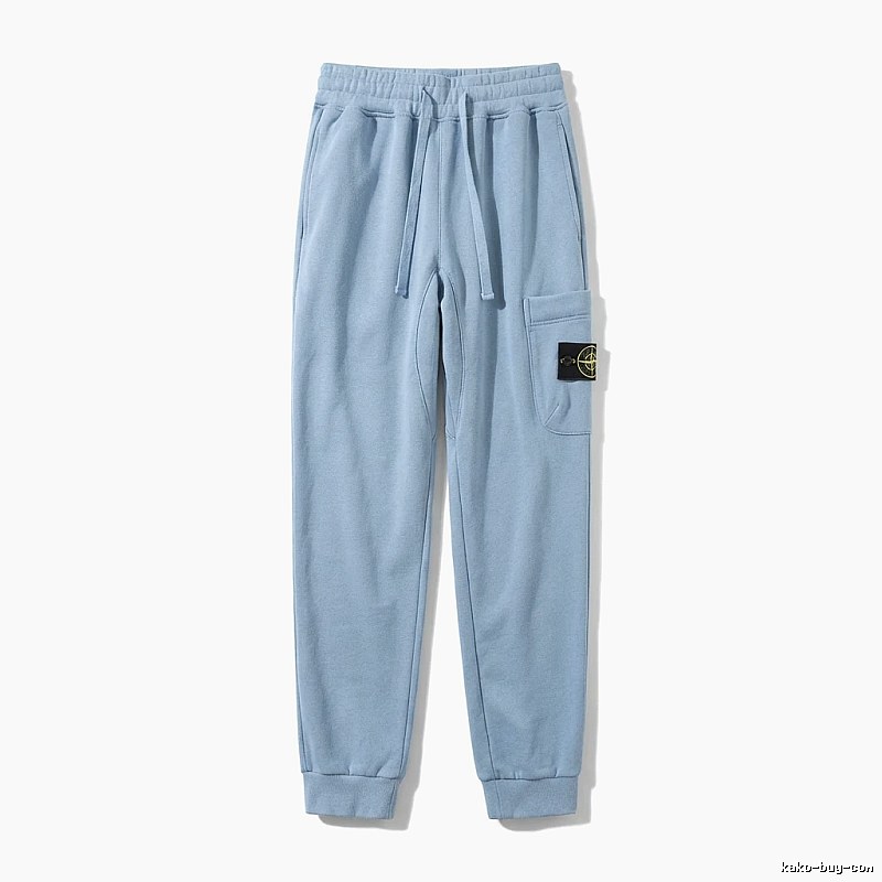 Stone Island Workwear Style Light Blue Sweatpants