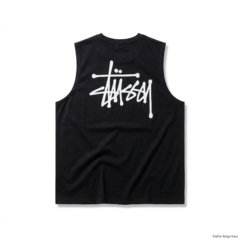 Stussy basic simple black vest
